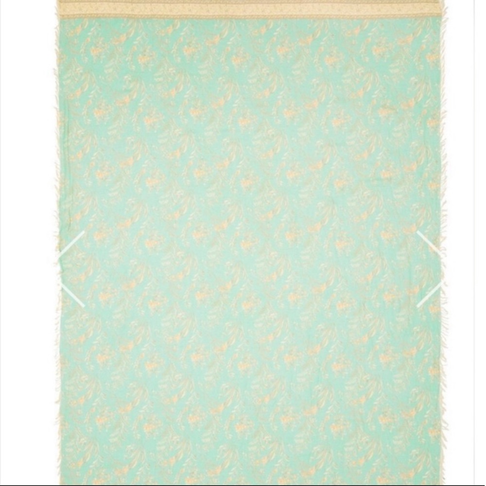 Maisie Travel Scarf Vintage Turquoise Scarf - Picture 6 of 6